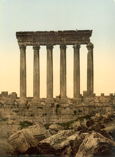 Peristyle of the Temple of Jupiter, Baalbek by Swiss Photographer